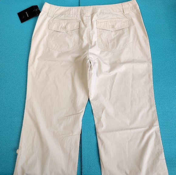 Daisy Fuentes Women's Khaki Tan Roll Up Pants Size 12P - Picture 11 of 13